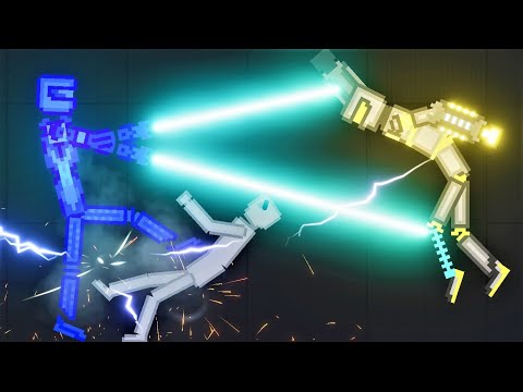 Electro-Droid against humans in People Playground