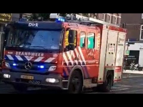 Ingestuurd brandweer Dirk met spoed naar een brand in Amsterdam