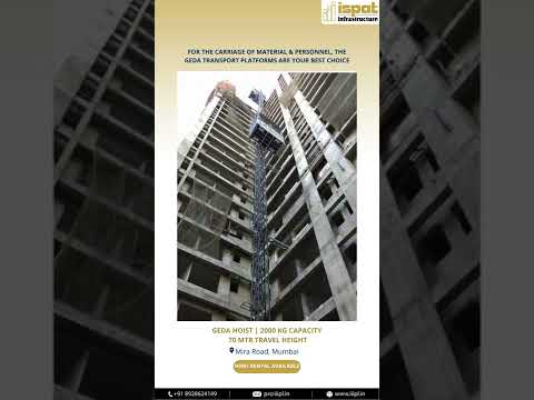 Trolley heavy passenger cum material hoist rental, for const...