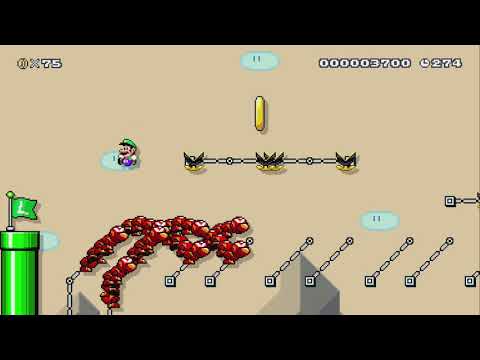 Wiggler Sand Surfing by Tauntalus - Super Mario Maker 2 - No Commentary 1bu