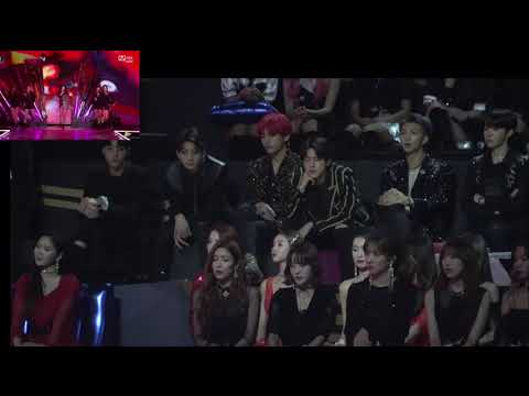 2018 MAMA HK BTS 방탄소년단 Reaction to SUNMI Addict+Siren사이렌