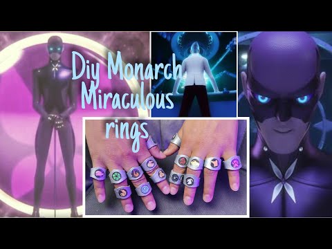 Monarch Miraculous Rngs DIY from season 5 of Miraculous Ladybug | Miraculous into rings