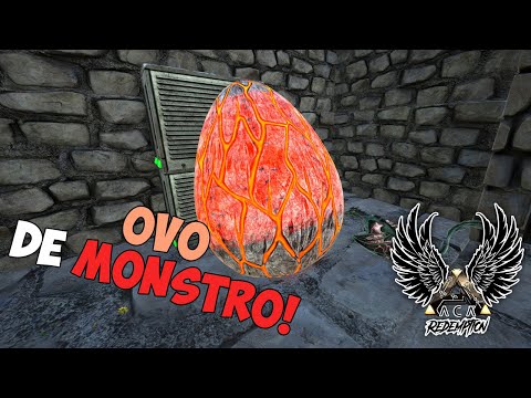 CHOCANDO UM OVO DE MONSTRO!! ep.12 - ARK ACA REDEMPTION VOLCANO