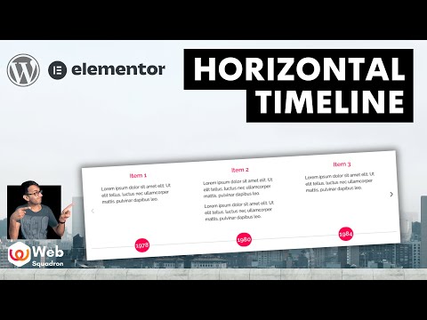 Horizontal Timeline - Elementor Pro Wordpress Tutorial - Slides