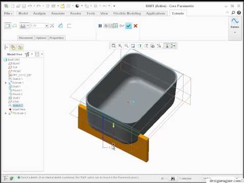 Learn Creo 1.0 - Part 2 | Basic Tutorial to model Plastic Soap Dish Geometry in Pro/E