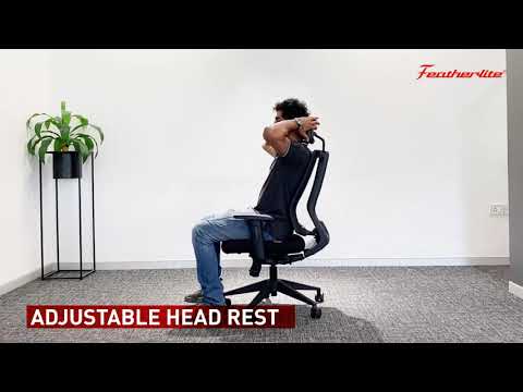 Featherlite liberate high back office chair, black