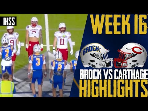 Carthage Dominates Brock 49-21, Advances to State Finals!