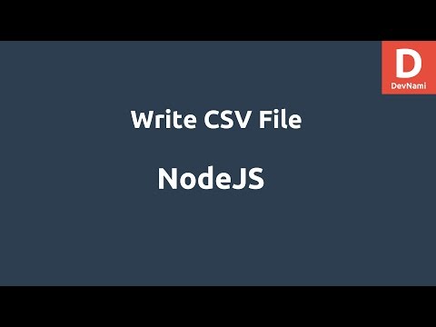 NodeJS Write CSV File