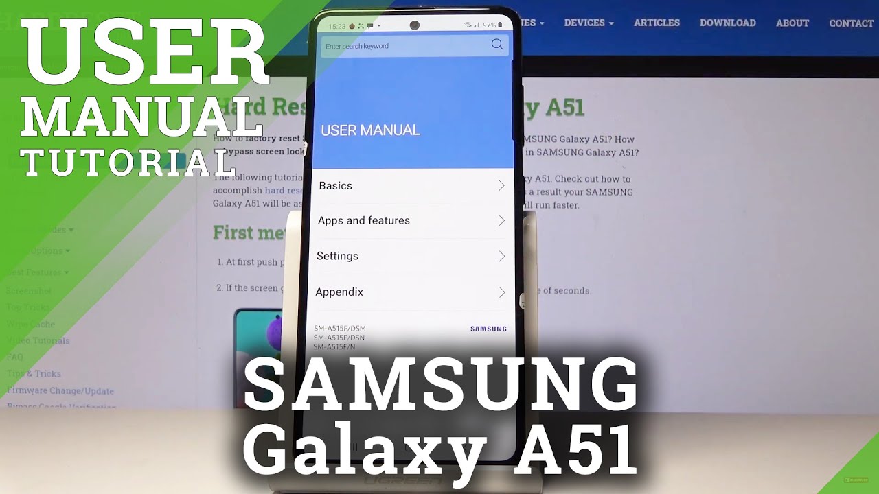 How to Activate User Manual in Samsung Galaxy A51 – Enter User Guide