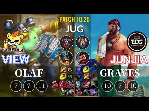 SG-S View Olaf vs EDG JunJia Graves Jungle - KR Patch 10.25