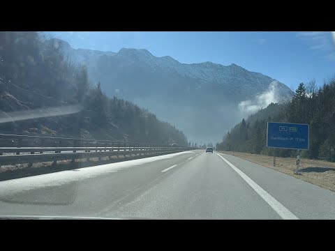 Munich to Garmisch-Partenkirchen - Autobahn A95 Driving