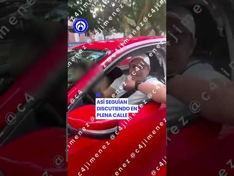 ¡Grábame bien! Hombre deja a su familia en el auto para pelearse en plena calle