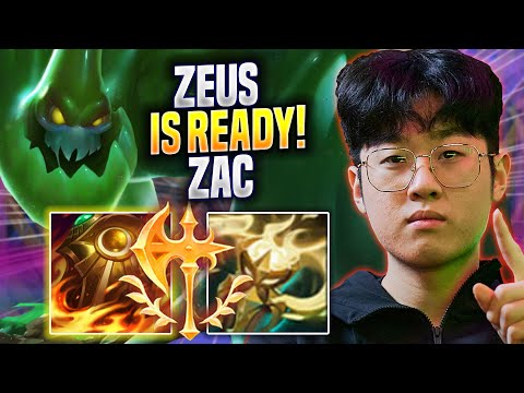 ZEUS IS READY FOR ZAC! - T1 Zeus Plays Zac TOP vs Rengar! | Season 2023