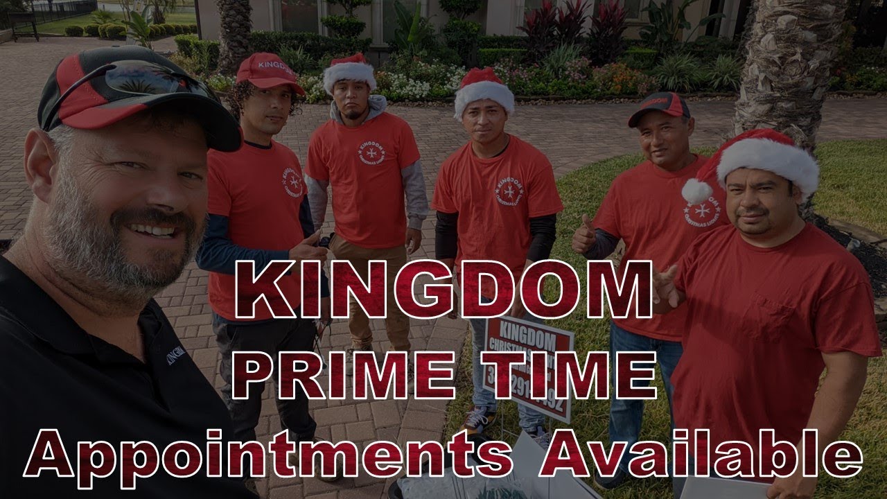 Kingdom PRIME TIME Appointments Available / Christmas Light Installation Near Me!  346-291-4492