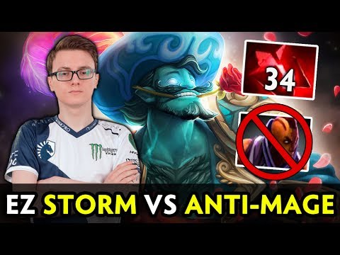 Miracle Storm Spirit vs Anti-Mage — ez 34 Bloodstone charges