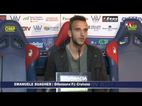 Spezia-Crotone, Emanuele Suagher in conferenza