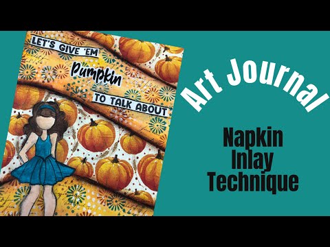 Tutorial de diario artístico con servilletas de técnica mixta: técnica de incrustación