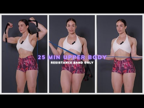 25 MIN UPPER BODY RESISTANCE BAND WORKOUT (AT HOME) | Toned Arms & Back Workout