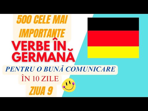 🇩🇪ÎNVAȚĂ 500 cele mai IMPORTANTE VERBE în limba GERMANĂ în 10 zile! Ziua 9🙀 A1 A2 B1 B2 C1 C2