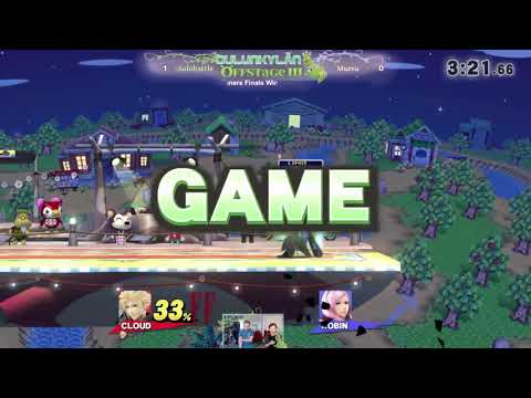 Oulunkylän Offstage 3 - WiiU Singles - Winners Finals - Mursu(Robin, Lucina) vs Solobattle(Cloud)