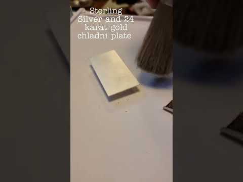 Silver and gold chladni plate! Cymatic art jewelry