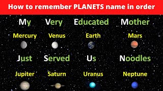 Trick to Remember Names of Planets in order | Planet Names in order | Solar System Planets Name