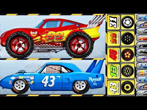 Monster Truck - Lightning McQueen, Dinoco Cars | Builds Car, Driving Cars |  Games for KIDS