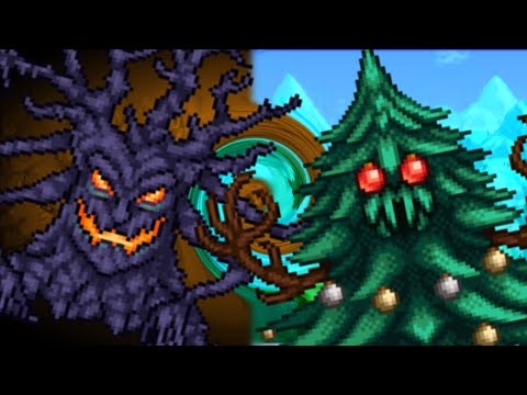 Terraria Mourning Wood Vs Everscream ll Smash Bros Mod