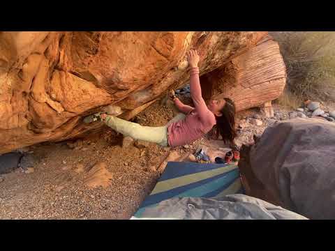 Buried Alive V7, First Pullout, Red Rocks