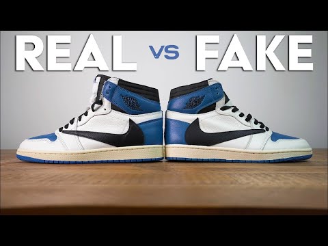 TRAVIS SCOTT FRAGMENT JORDAN 1 - Real V Fake Comparison