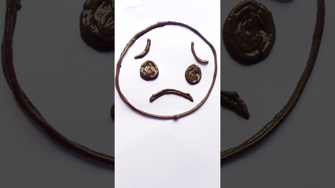 How To Draw Scared Face Emoji😟😟#short#shorts#shortsfeed#viral#tiktok#trending#viral#youtubeshorts
