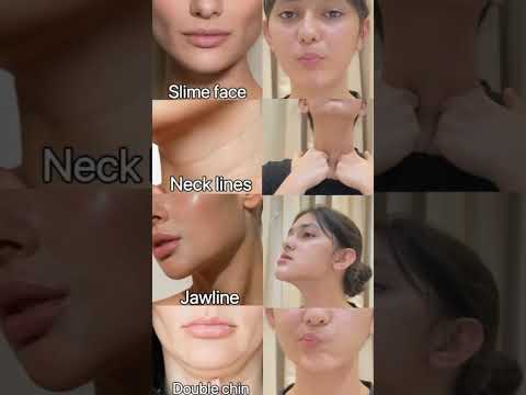Slim face, sharp jawline & no double chin! Try face yoga daily for natural glow & lift! ✨💆‍♀️ #yoga