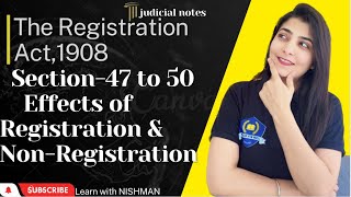 Sec=47-50[Effects of Registration and Non-Registration]The Registration Act,1908​⁠