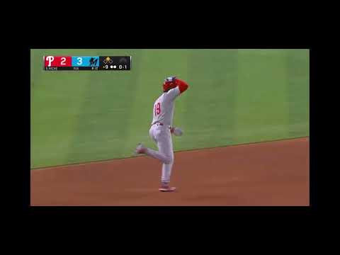 Cristian Pache go-ahead home run 07/07/2023 Phillies 4 Marlins 3 (Full at-bat)