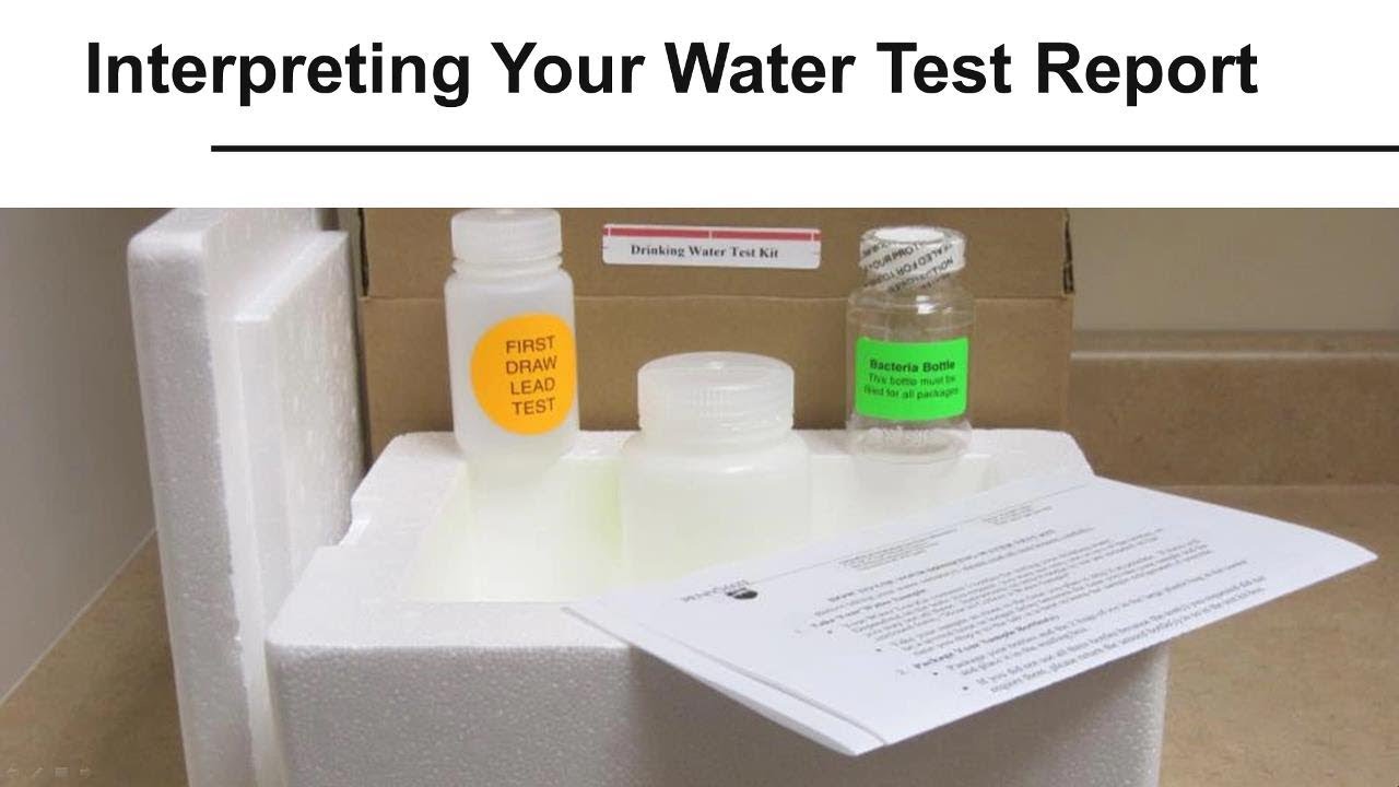 Interpreting Your Water Test Report