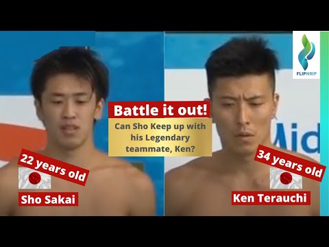 2014 Ken Terauchi and Sho Sakai Japan Diving-  Battle it out - Diving World Cup - 3 meter Diving