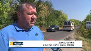 Камион разсипа органични отпадъци от от пречиствателната станция край село Стамболийски