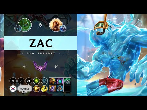 Zac Support vs Leona - KR Master Patch 14.10
