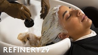 I Bleached My Brunette Hair Pastel Blonde | Hair Me Out | Refinery29