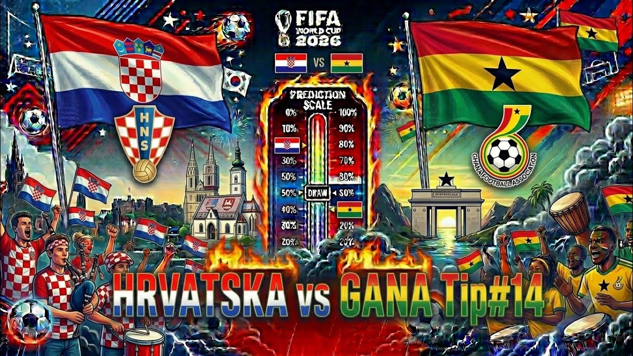 Hrvatska vs Gana 🔥SP2026 ⚽tip#15