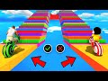 SHINCHAN AND FRANKLIN TRIED THE IMPOSSIBLE DUAL COLOURFUL STAIRS PARKOUR CHALLENGE GTA 5