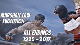 TEKKEN SERIES - All Marshall Law Endings 1995 - 2017 (1080p 60fps) PS4 Pro
