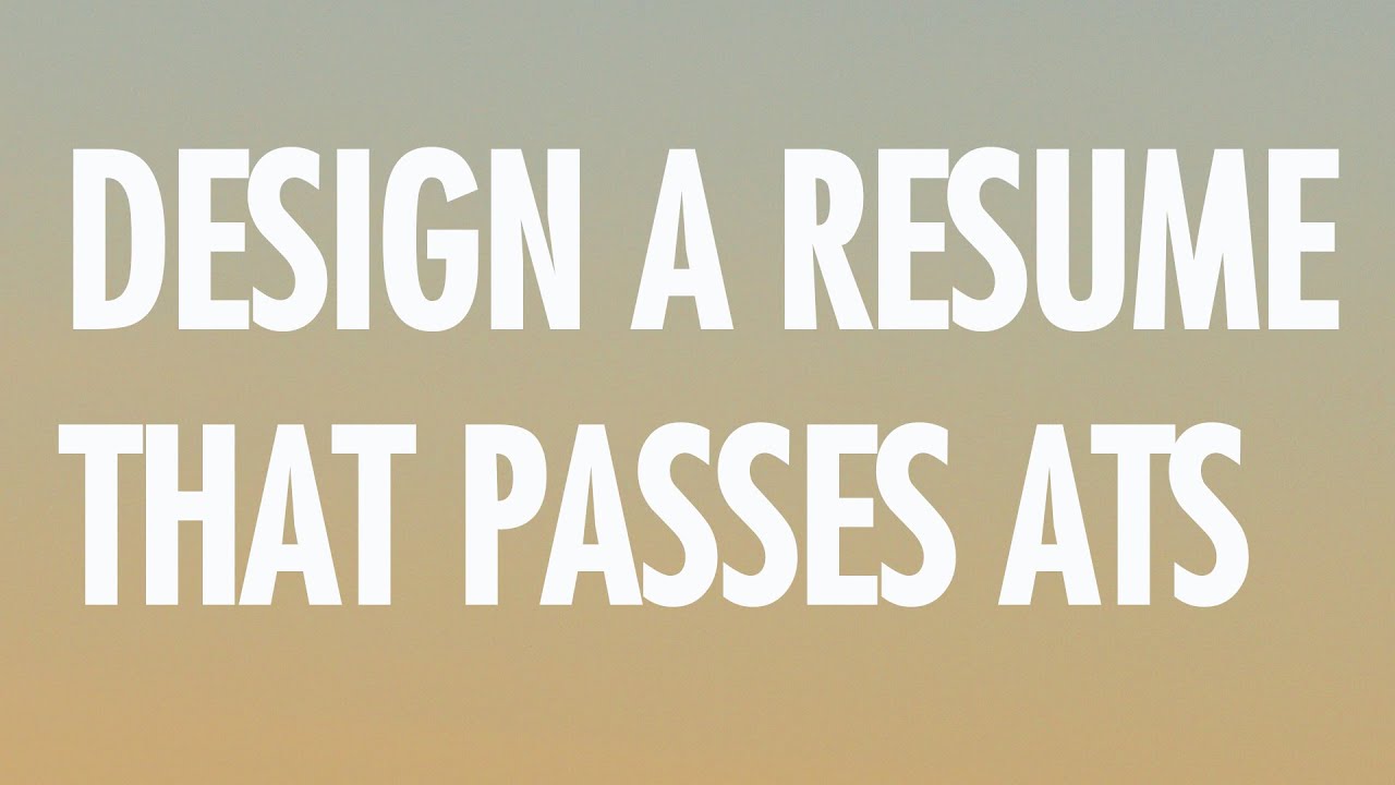 How to Create an ATS Friendly Resume in 2025