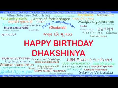 Dhakshinya   Languages Idiomas - Happy Birthday