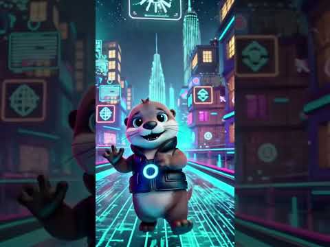 Otto meets the neon world for the first time #anime #การ์ตูน #cartoon