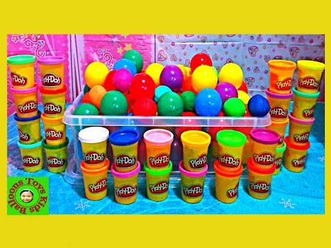 Giant Play doh Surprise Dippin Dots Ball Pit Videos Peppa Pig Surprise Toys Kids Balloons and Toys Video