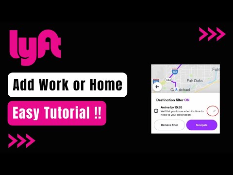 How to Add Work or Home Address on Lyft !
