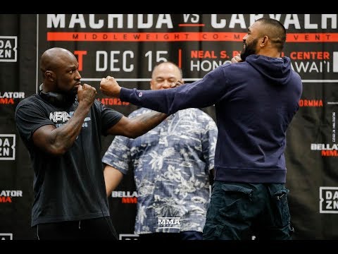 Bellator 213: King Mo Lawal vs. Liam McGeary Press Conference Staredown - MMA Fighting