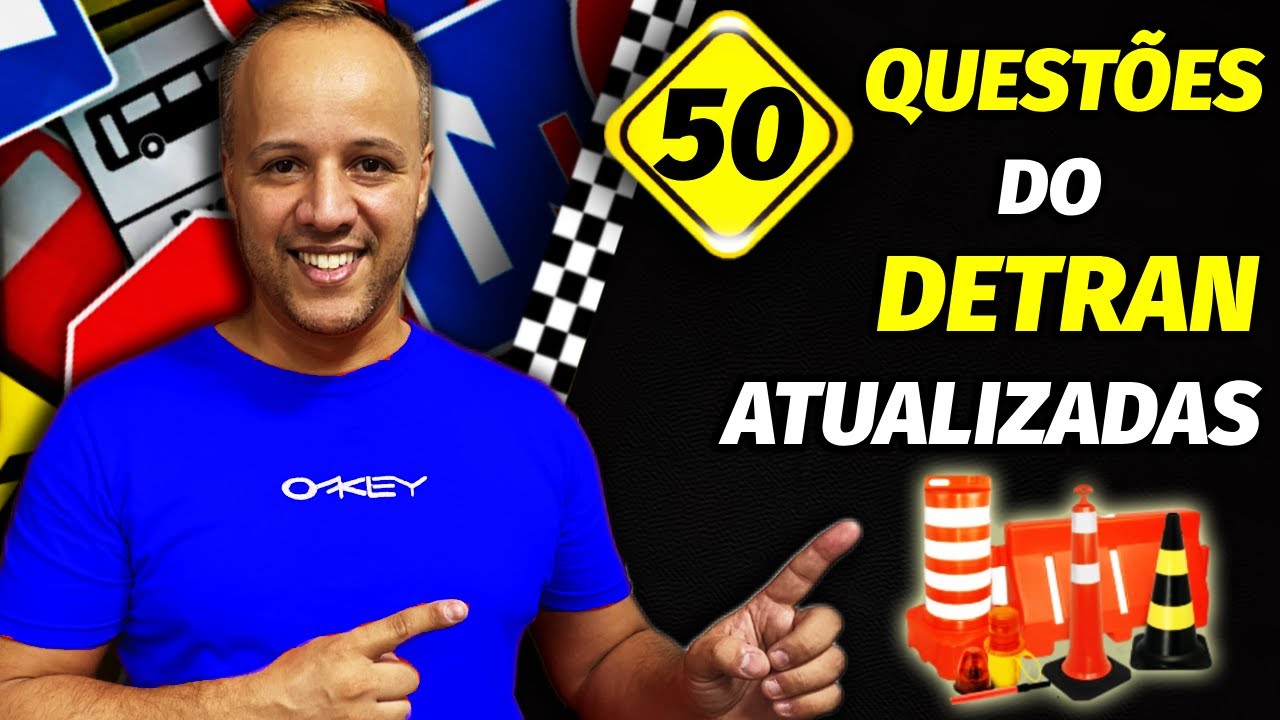 SIMULADO DO DETRAN 2024 - 🚗  REVISÃO DE 50 QUESTÕES DE LEGISLAÇÃO- PROVA SIMULADA DO DETRAN 2024