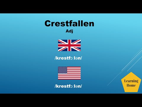 Crestfallen meaning pronunciation and synonyms #Shorts